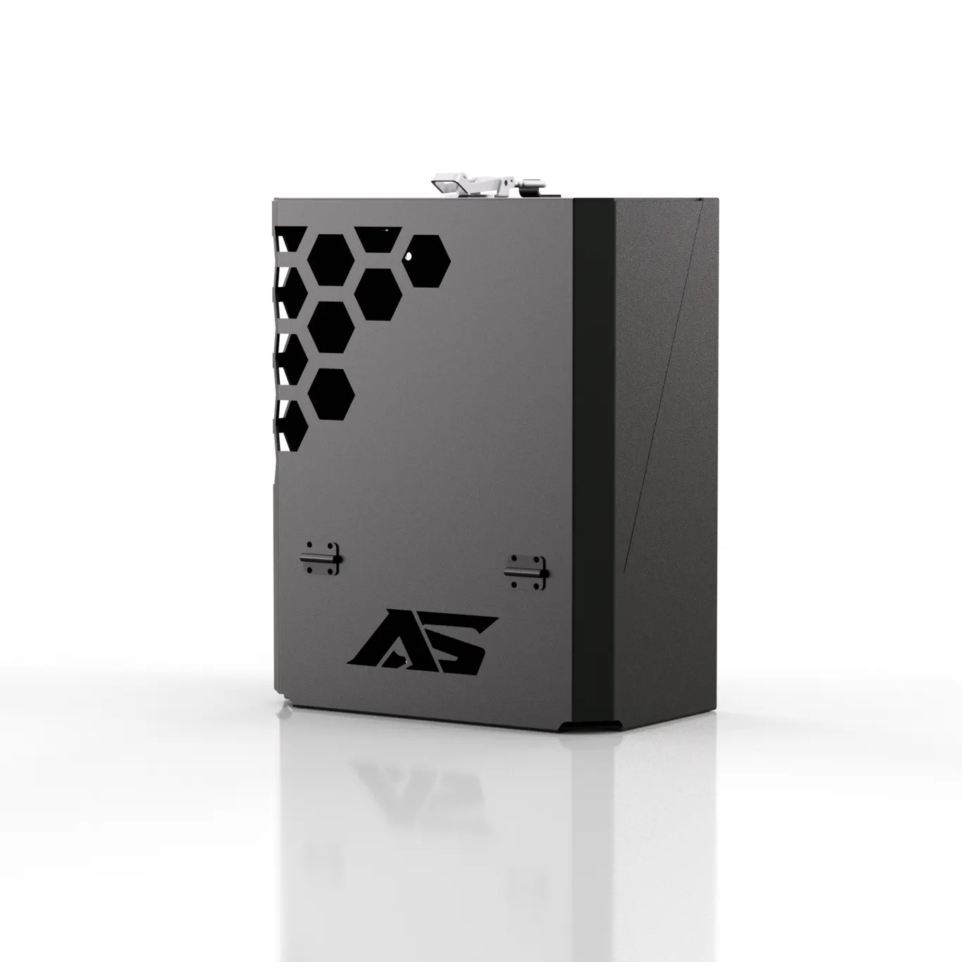 Autospec lockable jerry can holder, angle view