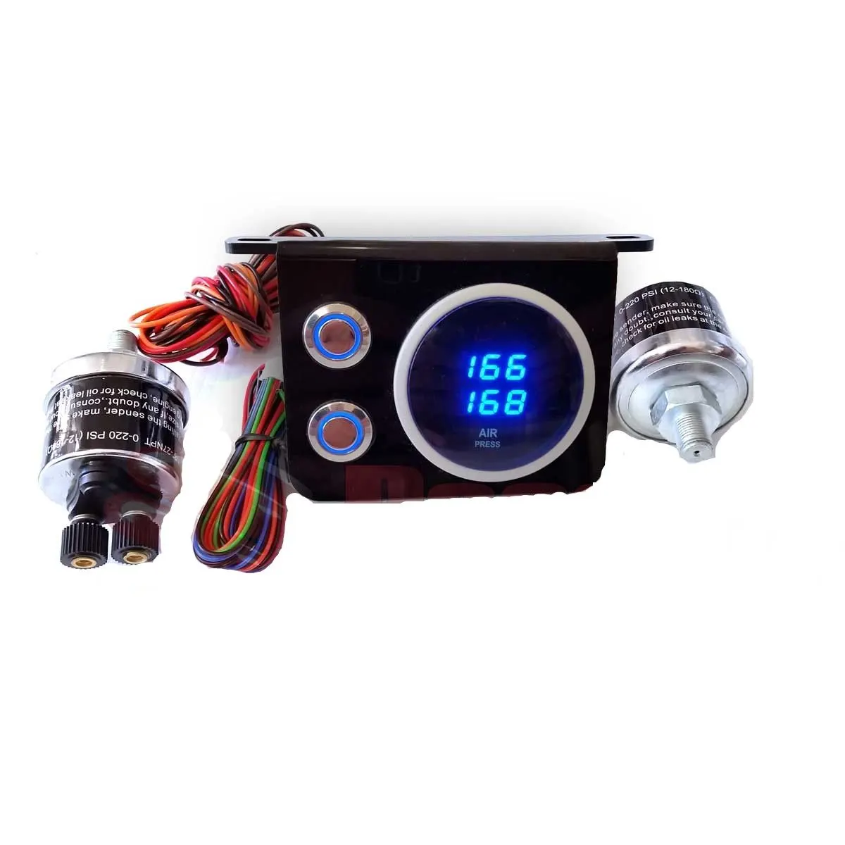 Boss Digital LED Gauge, Panel & LED Buttons/Red only