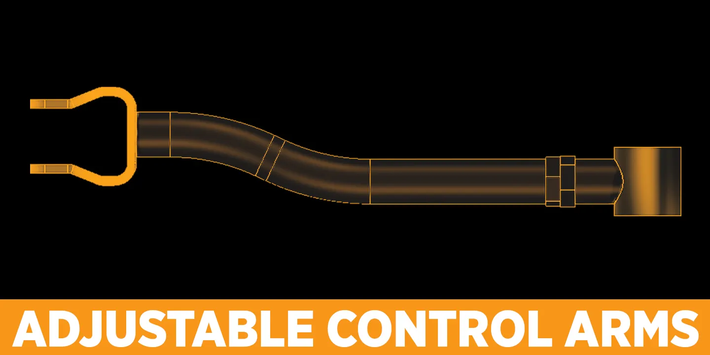 Castor corrected adjustable control arms (4,200 and 4,499 kg kits)