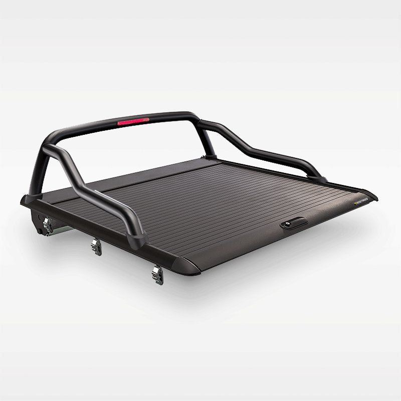 Mountain Top MTR manual roller cover and extended sports bar bundle, Isuzu D-Max 2020+ (Dual Cab, black finish)