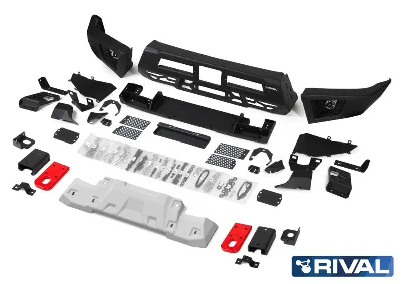 Rival aluminium front bar with Rival LED fog lights, Ford Ranger and Everest Next Gen
