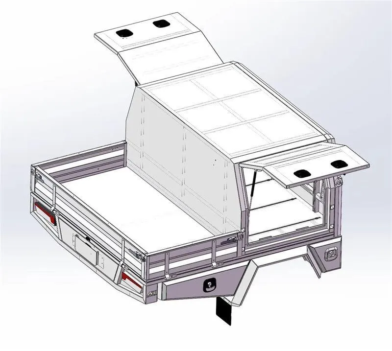 Autospec aluminium American truck canopy, 1000mm, black