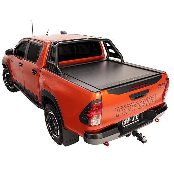 HSP Roll R Cover electric roller cover, Toyota HiLux N80 Rugged and Rugged X (suits Rugged X factory sports bar)
