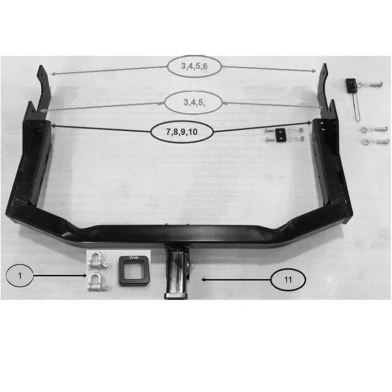 TAG Heavy duty towbar, Toyota HiLux camper conversion (01/2005 on)