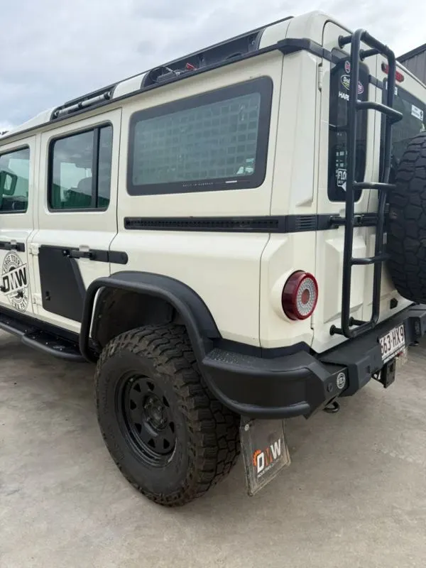 DMW rear protection rails with bar corners, Ineos Grenadier and Quartermaster
