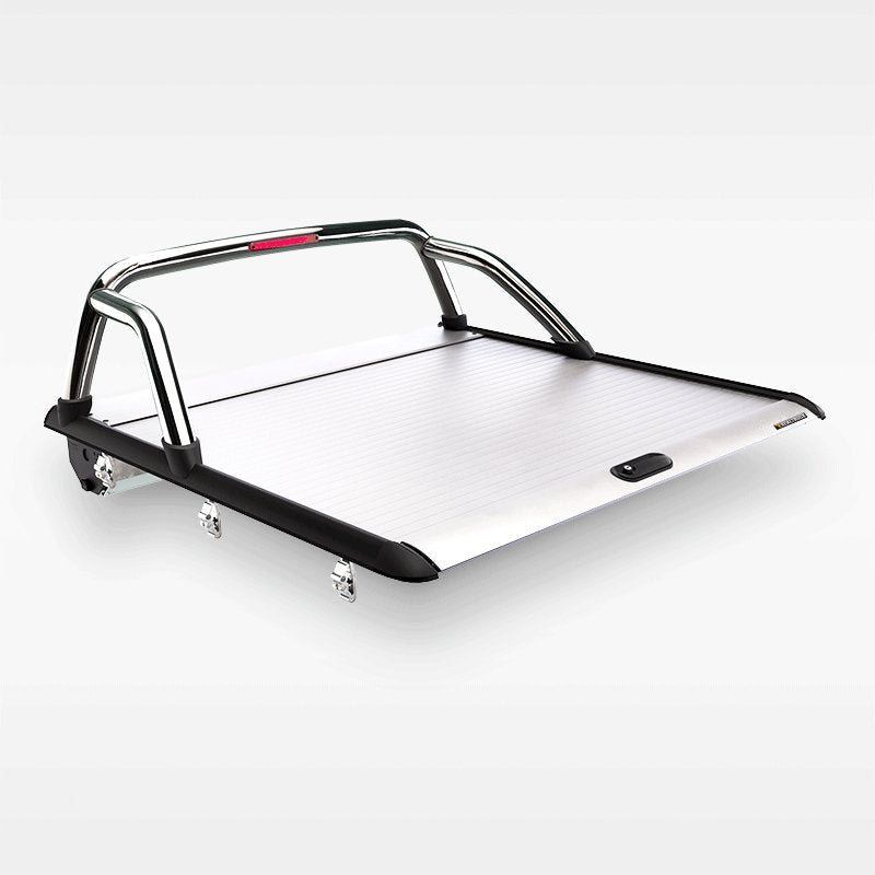 Mountain Top MTR manual roller cover and sports bar bundle, Holden Colorado 2012-2020 (Dual Cab, silver finish)