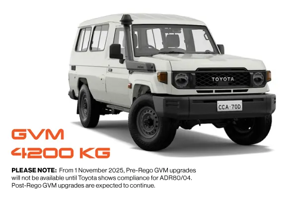 Toyota Land Cruiser 78 Series J7 (V8 2023+) GVM Upgrade (4,200kg)