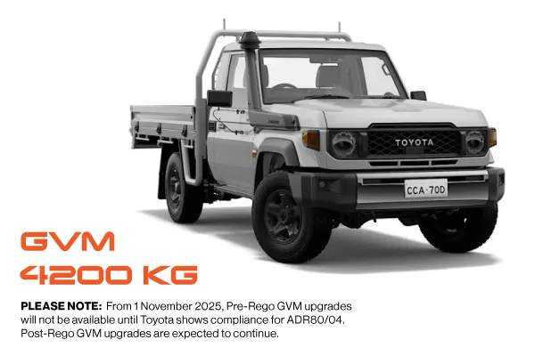Toyota Land Cruiser 79 Series (Single Cab) J7 (V8 2023+) GVM Upgrade (4,200kg)