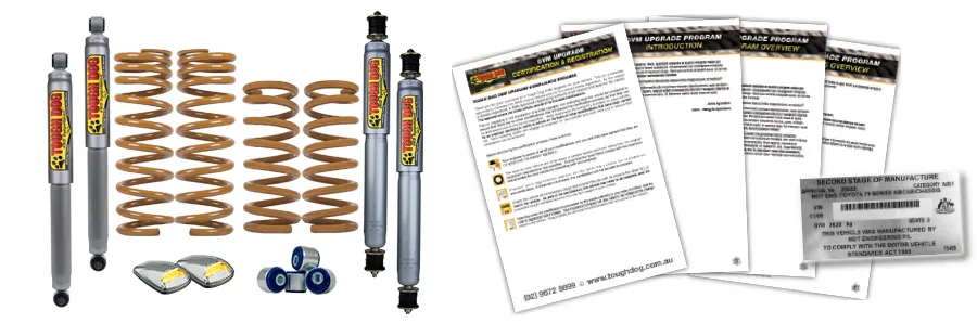 Front shock absorbers and coil springs