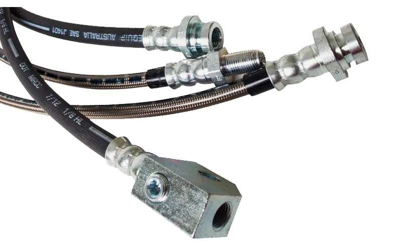 Rubber extended brake lines