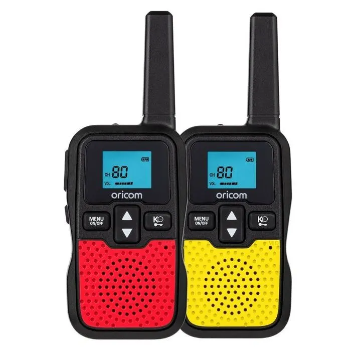 Oricom UHF768 twin pack with Kid Talk (yellow/red)