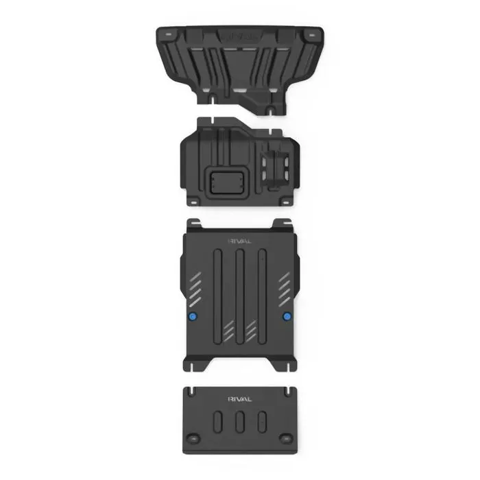 Rival 4-plate steel underbody kit: radiator, engine, transmission, transfer case