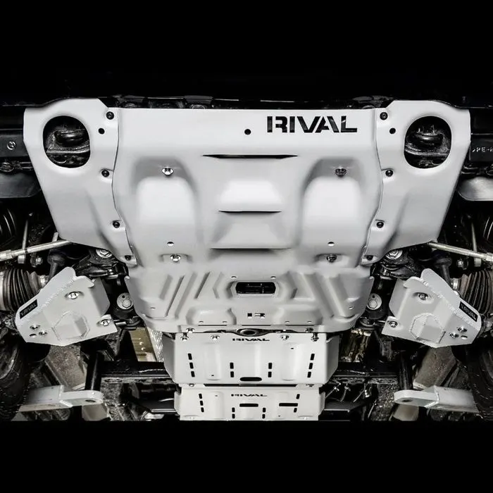 Rival 5-plate aluminium underbody kit: radiator, engine, transmission, transfer case, fuel tank, lower control arms (new design)