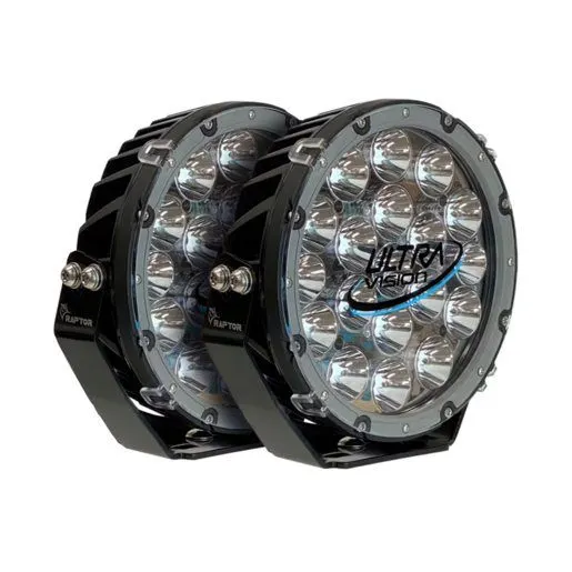 Ultra Vision Raptor 9 inch 120W driving lights, pair (4000K)